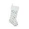 20.5" Sequin Snowflake Stocking With White Faux Fur Cuff, White & Silver